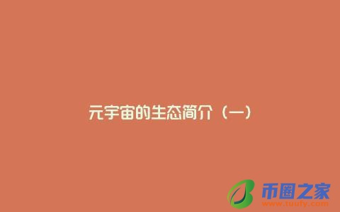 元宇宙的生态简介（一）