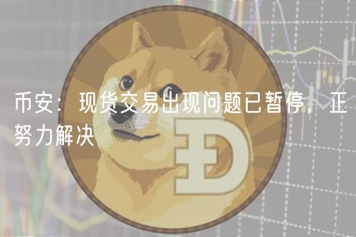 币安:现货交易出现问题已暂停,正努力解决