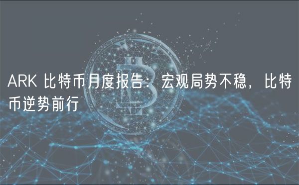 ARK 比特币月度报告:宏观局势不稳,比特币逆势前行