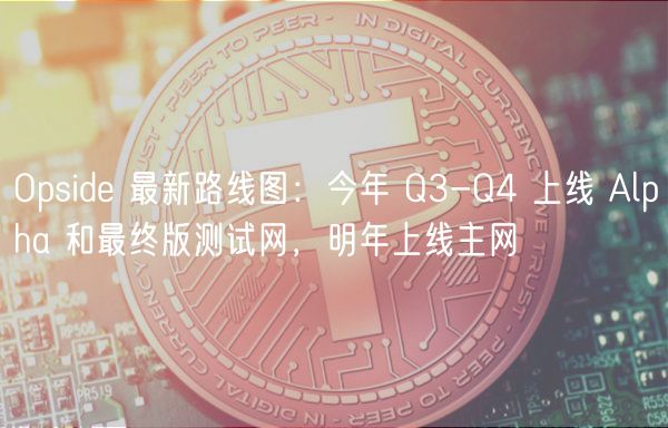 Opside 最新路线图：今年 Q3-Q4 上线 Alpha 和最终版测试网，明年上线主网