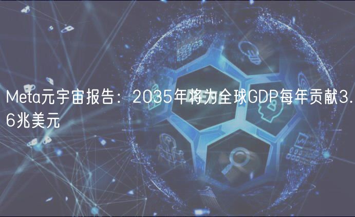 Meta元宇宙报告：2035年将为全球GDP每年贡献3.6兆美元