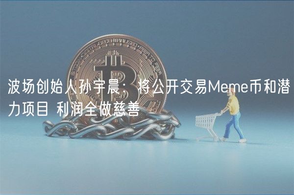 波场创始人孙宇晨：将公开交易Meme币和潜力项目 利润全做慈善
