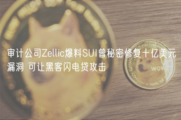 审计公司Zellic爆料SUI曾秘密修复十亿美元漏洞 可让黑客闪电贷攻击