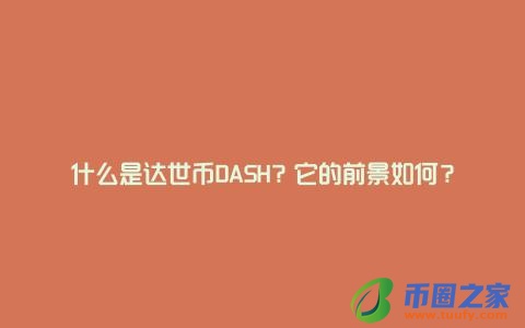 什么是达世币DASH？它的前景如何？