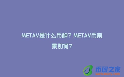 METAV是什么币种？METAV币前景如何？