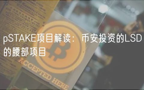 pSTAKE项目解读：币安投资的LSD的腰部项目