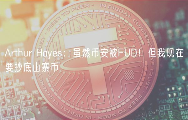 Arthur Hayes：虽然币安被FUD！但我现在要抄底山寨币