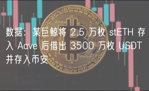 数据：某巨鲸将 2.5 万枚 stETH 存入 Aave 后借出 3500 万枚 USDT 并存入币安