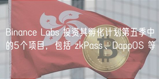 Binance Labs 投资其孵化计划第五季中的5个项目，包括 zkPass、DappOS 等
