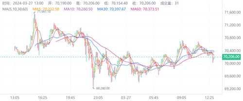2024最新比特币价格 比特币3月27日观点分析