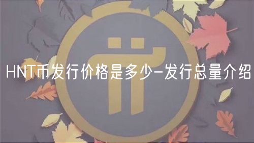 HNT币发行价格是多少-发行总量介绍