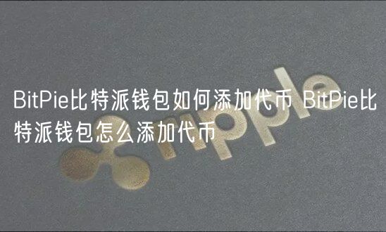 BitPie比特派钱包如何添加代币 BitPie比特派钱包怎么添加代币