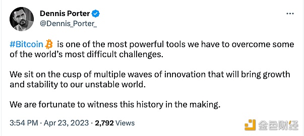 Satoshi Action Fund创始人：比特币是我们拥有的最强大的工具之一